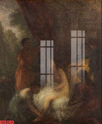 Ảnh gốc Tranh sơn dầu phương tây tổng hợp STS1703 (nét căng) in mica