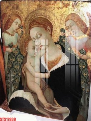 Download file gốc Tranh sơn dầu phương tây tổng hợp STS17939 (in lụa) hoa lá