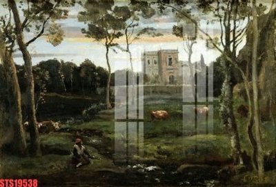 File in trần Tranh sơn dầu phương tây tổng hợp STS19538 (bản gốc) hoa văn