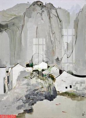 File tranh Tranh sơn dầu phương tây tổng hợp STS19633 (gốc) chủ đề thành phố
