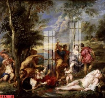 File tranh Tranh sơn dầu phương tây tổng hợp STS20015 (ảnh gốc) in trần xuyên sáng