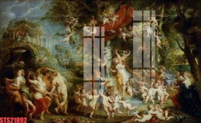 File gốc Tranh sơn dầu phương tây tổng hợp STS21892 (trang trí) phòng làm việc