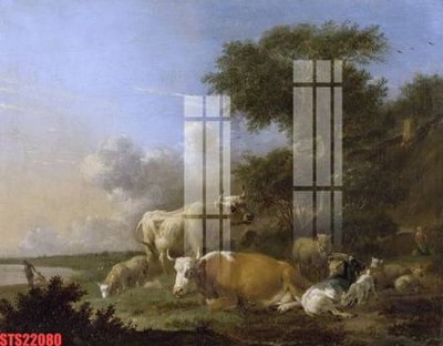 File gốc Tranh sơn dầu phương tây tổng hợp STS22080 (ảnh chi tiết) để in lụa