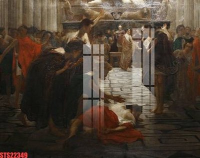 File tranh Tranh sơn dầu phương tây tổng hợp STS22349 (bản gốc) treo quán cafe