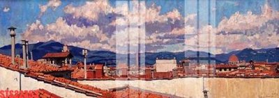 Ảnh gốc Tranh sơn dầu phương tây tổng hợp STS22353 (nét căng) in mica