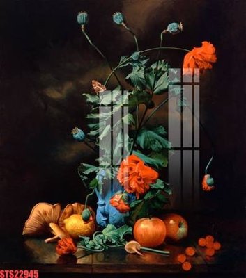 File PSD Tranh sơn dầu phương tây tổng hợp STS22945 (gốc) cho in quảng cáo