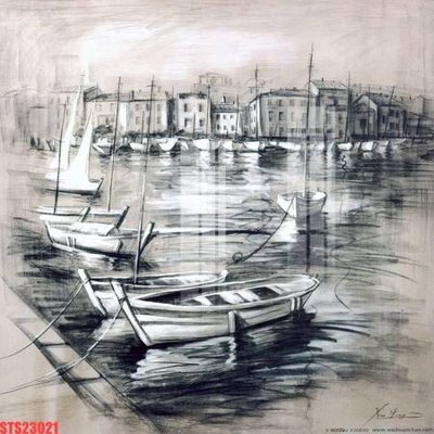 File ảnh Tranh sơn dầu phương tây tổng hợp STS23021 (gốc) cho trang trí nhà hàng