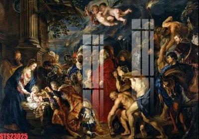 File in trần Tranh sơn dầu phương tây tổng hợp STS23025 (file gốc) xuyên sáng