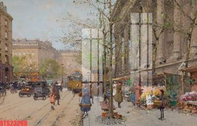 File tranh Tranh sơn dầu phương tây tổng hợp STS23288 (bản gốc) in lụa 3D