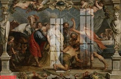 File gốc Tranh sơn dầu phương tây tổng hợp STS23887 (in lụa) tranh phong thủy