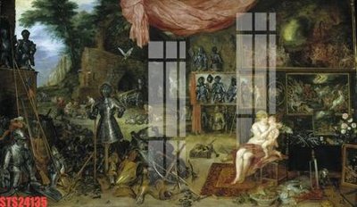 File in mica Tranh sơn dầu phương tây tổng hợp STS24135 (bản gốc) làm vách ngăn