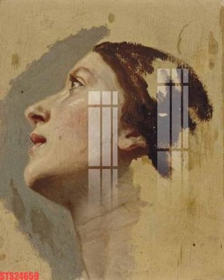 File in trần Tranh sơn dầu phương tây tổng hợp STS24659 (file gốc) hoa văn 3D