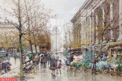 File ảnh Tranh sơn dầu phương tây tổng hợp STS25029 (gốc) trang trí khách sạn