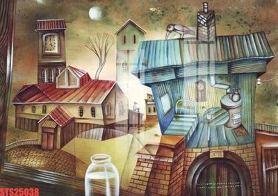 File ảnh Tranh sơn dầu phương tây tổng hợp STS25038 (gốc) dùng in Pano