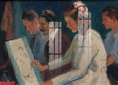 File gốc Tranh sơn dầu phương tây tổng hợp STS25177 (in mica) làm bảng hiệu