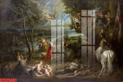 File tranh PSD Tranh sơn dầu phương tây tổng hợp STS25491 chất lượng cao