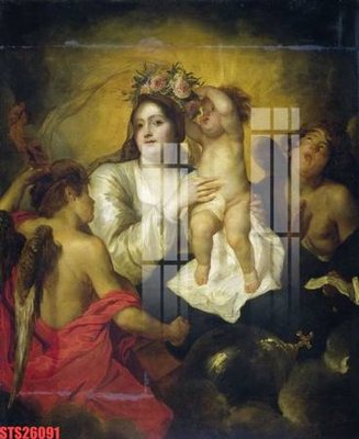 File in trần Tranh sơn dầu phương tây tổng hợp STS26091 (file gốc) hoa văn 3D