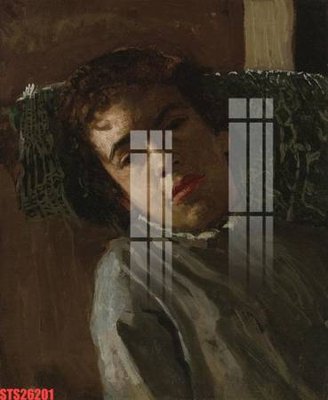 Ảnh gốc file in lụa Tranh sơn dầu phương tây tổng hợp STS26201 chi tiết