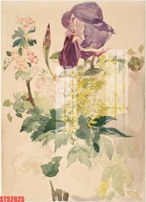 File gốc Tranh sơn dầu phương tây tổng hợp STS2625 (in lụa) họa tiết 3D