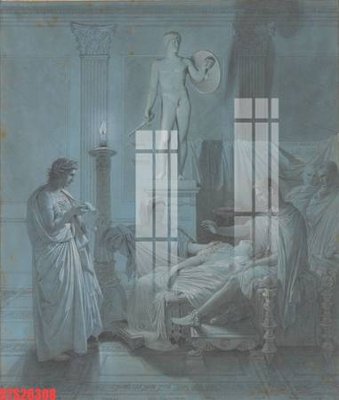 File in trần Tranh sơn dầu phương tây tổng hợp STS26308 (bản gốc) mây trời