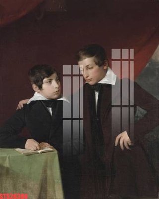 File in trần Tranh sơn dầu phương tây tổng hợp STS26394 (bản gốc) hoa văn