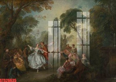 File tranh Tranh sơn dầu phương tây tổng hợp STS26635 (ảnh gốc) in trần xuyên sáng