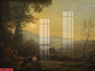 Download file Tranh sơn dầu phương tây tổng hợp STS26654 (gốc) in mica đèn LED