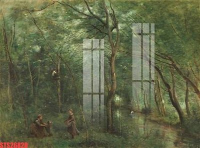 File gốc Tranh sơn dầu phương tây tổng hợp STS26820 (in lụa) tranh mã đáo