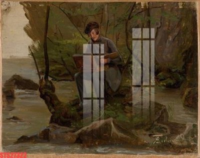 File tranh Tranh sơn dầu phương tây tổng hợp STS27322 (gốc) in backlit film