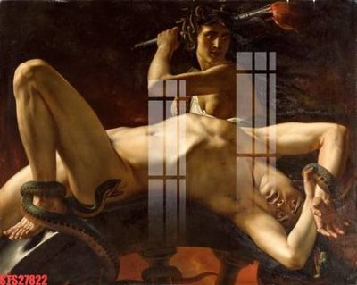 File in trần Tranh sơn dầu phương tây tổng hợp STS27822 (bản gốc 3D) sống động