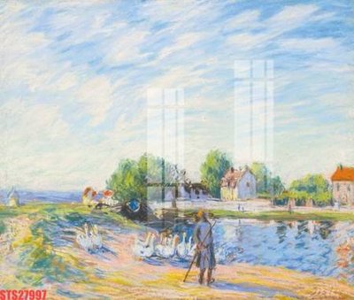 File in trần Tranh sơn dầu phương tây tổng hợp STS27997 (bản gốc) hoa văn