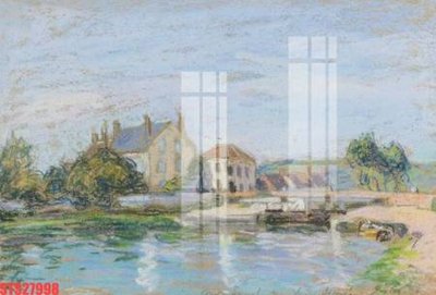 File tranh Tranh sơn dầu phương tây tổng hợp STS27998 (bản gốc) in lụa dán tường