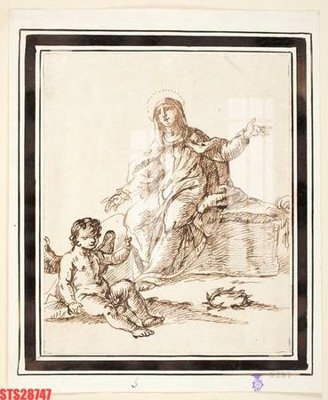 File in ấn cao cấp Tranh sơn dầu phương tây tổng hợp STS28747 (file gốc)