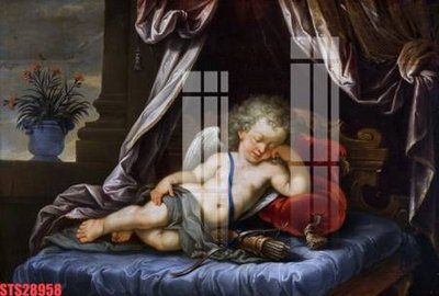 File gốc Tranh sơn dầu phương tây tổng hợp STS28958 (in lụa) hoa văn cổ điển