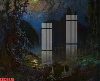 File gốc Tranh sơn dầu phương tây tổng hợp STS29328 (in mica) làm bảng hiệu