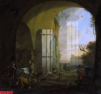 File tranh Tranh sơn dầu phương tây tổng hợp STS29717 (ảnh gốc) in trần nhà