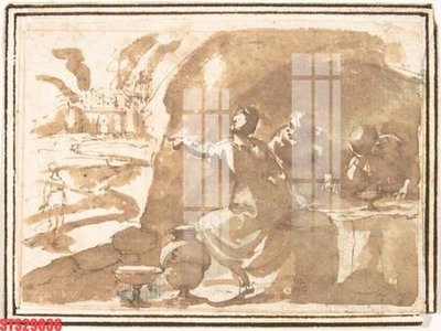 Hình ảnh file gốc in trần nhà Tranh sơn dầu phương tây tổng hợp STS29836