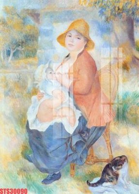 File in trần Tranh sơn dầu phương tây tổng hợp STS30090 (bản gốc) hoa văn