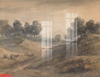 File in trần Tranh sơn dầu phương tây tổng hợp STS3017 (bản gốc) trời sao