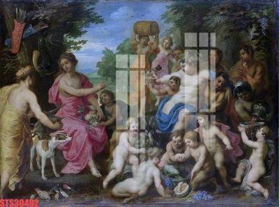 File ảnh Tranh sơn dầu phương tây tổng hợp STS30492 (gốc) in decal dán tường