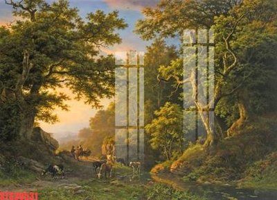 File gốc Tranh sơn dầu phương tây tổng hợp STS30531 (in mica) làm quà tặng