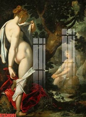 File gốc Tranh sơn dầu phương tây tổng hợp STS30561 (in mica) cắt laser