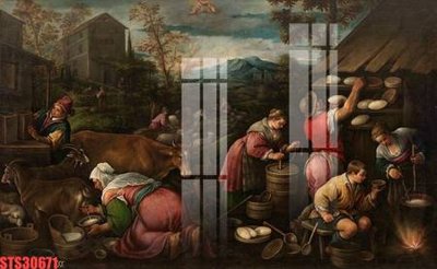 File PSD Tranh sơn dầu phương tây tổng hợp STS30671 (gốc) tách lớp chi tiết