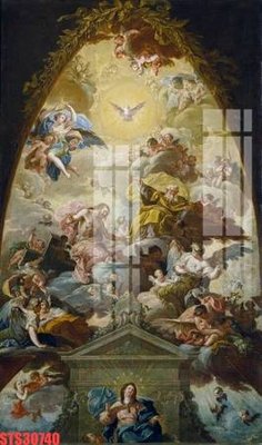 File tranh Tranh sơn dầu phương tây tổng hợp STS30740 (bản gốc) in lụa 3D