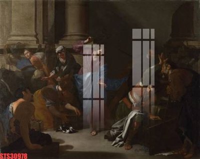 File tranh Tranh sơn dầu phương tây tổng hợp STS30978 (ảnh gốc) in trần nhà