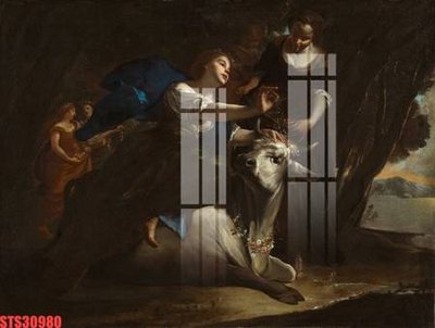 File tranh Tranh sơn dầu phương tây tổng hợp STS30980 (gốc) phong cách tối giản