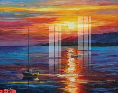 File PSD Tranh sơn dầu phương tây tổng hợp STS31390 (gốc) nhiều lớp (multi-layer)