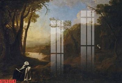 File tranh Tranh sơn dầu phương tây tổng hợp STS31587 (ảnh gốc) in trần 3D