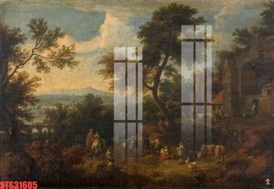 File ảnh Tranh sơn dầu phương tây tổng hợp STS31605 (gốc) cho trang trí nhà hàng