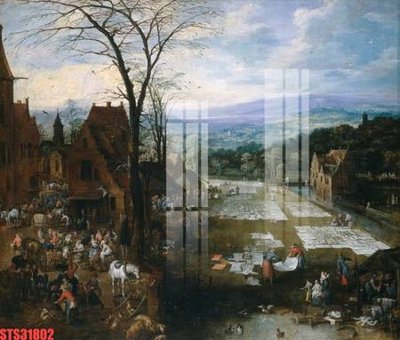 Tải file PSD Tranh sơn dầu phương tây tổng hợp STS31802 (nguyên layer) để in